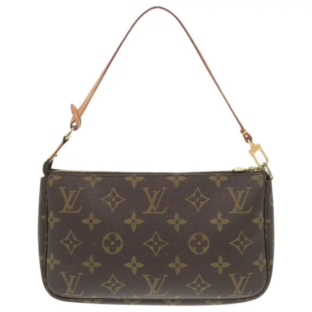 Louis Vuitton Accessoires Pouch Clutch LV Pochette Brown Monogram Brown
